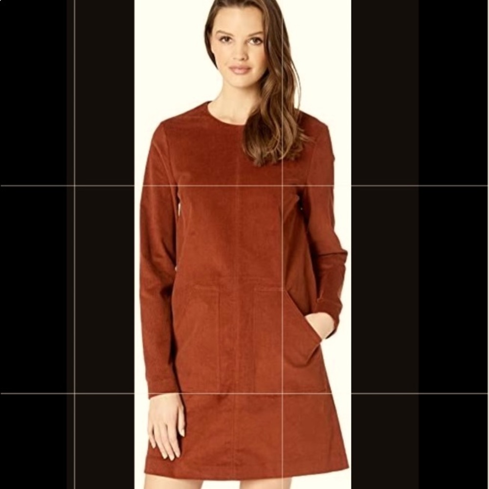Frye Melissa Fine Whale Corduroy Dress-Paprika-Large